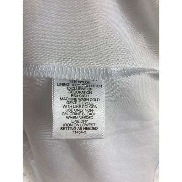 Liz Claiborne Lace Detail Cap Sleeve Blouse White Size Small - Picture 4 of 6